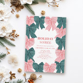 Rode en groene bogen kerstvakantie Soirée Kaart