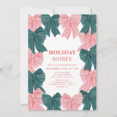 Rode en groene bogen kerstvakantie Soirée Kaart (Voorkant)