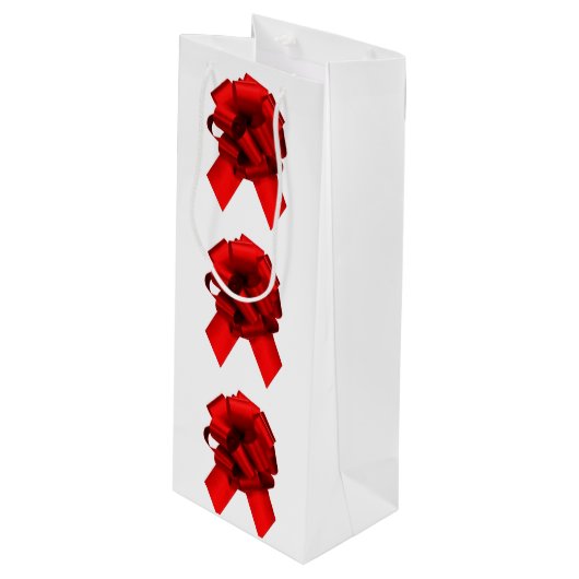 Rode en Groene Bogen Wijn Gift Bag Wijn Cadeautas (Voorkant Gekanteld)