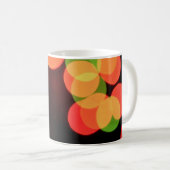 Rode en groene bokelichten koffiemok (Voorkant rechts)