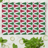 Rode en groene Buffallo geruite kerstboom Theedoek (Gevouwen)