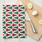 Rode en groene Buffallo geruite kerstboom Theedoek (Quarter Fold)