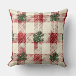 Rode en groene Buffalo Plaid Christmas Sierkussen