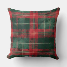 Rode en groene Buffalo Plaid Christmas Sierkussen
