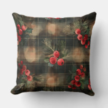 Rode en groene Buffalo Plaid Christmas Sierkussen