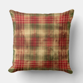 Rode en groene Buffalo Plaid Christmas Sierkussen