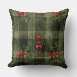 Rode en groene Buffalo Plaid Christmas Sierkussen