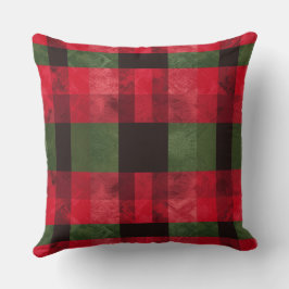 Rode en groene Buffalo Plaid Christmas Sierkussen