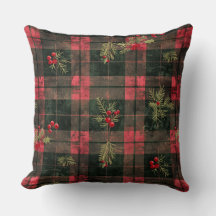Rode en groene Buffalo Plaid Christmas Sierkussen