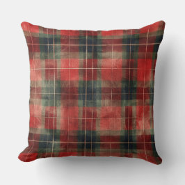 Rode en groene Buffalo Plaid Christmas Sierkussen