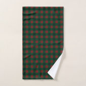 Rode en groene Buffalo Plaid Holiday Badhanddoek Bad Handdoek (Handdoek)