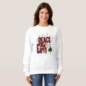 Rode en groene buffels met kerstbeklagSjirt Trui (Voorkant volledig)