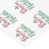 Rode en groene Buon Natale Keuken Eettafel Tafelkleed (Gekanteld)