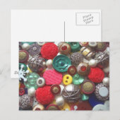 Rode en groene Button collage Briefkaart (Voorkant / Achterkant)