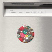 Rode en groene Button collage Magneet (Insitu (Vaatwasser))