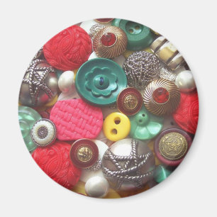 Rode en groene Button collage Magneet