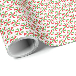 Rode en Groene Candy Cane Kerst Inpakpapier