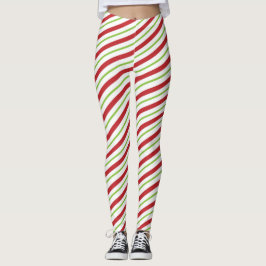 Rode en groene Candy Cane Kerstmis Leggings