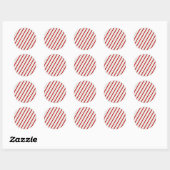 Rode en groene Candy Cane Stripe Holiday Sticker (Vel)