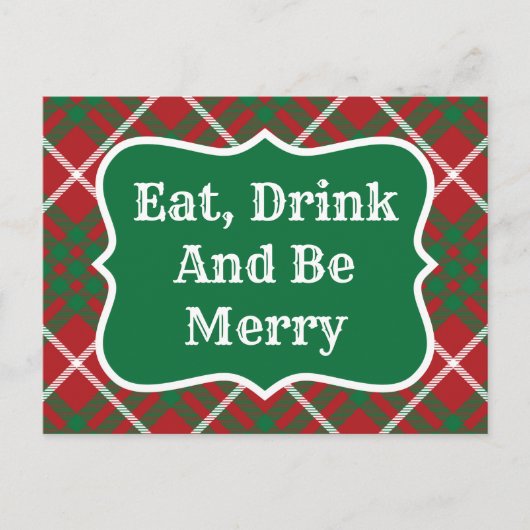 Rode en groene cheque briefkaart (Voorkant)