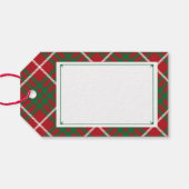 Rode en groene cheque cadeaulabel (Achterkant Horizontaal)