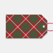 Rode en groene cheque cadeaulabel (Voorkant (Horizontaal))