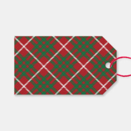 Rode en groene cheque cadeaulabel