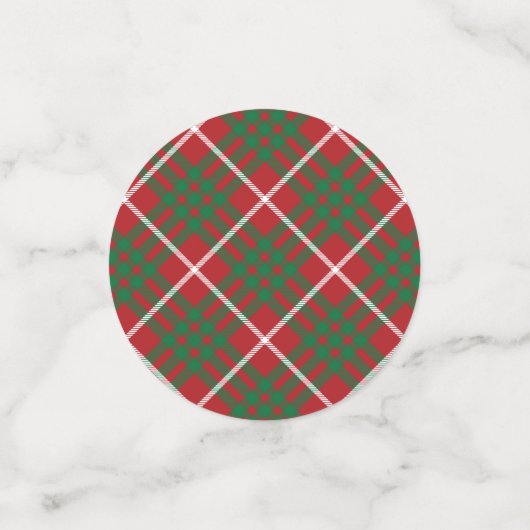 Rode en groene cheque confetti (Kleine voorkant)