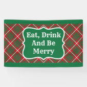 Rode en groene cheque spandoek (Horizontaal)