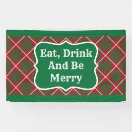 Rode en groene cheque spandoek