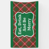 Rode en groene cheque spandoek (Verticaal)