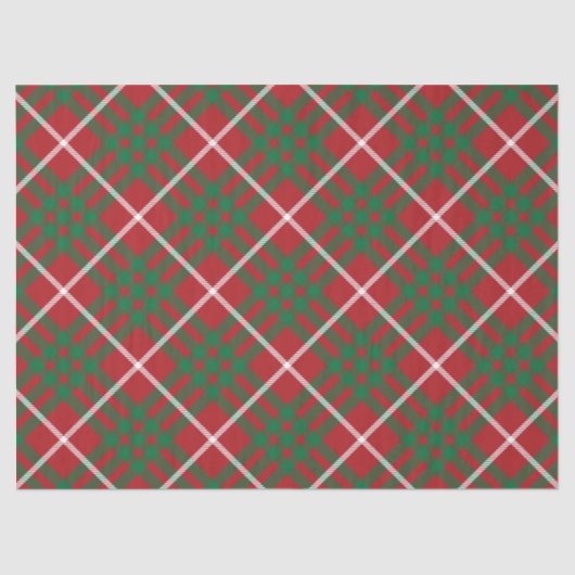Rode en groene cheque tissuepapier (Voorkant)