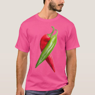 Rode en groene chili pepers. t-shirt