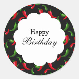 Rode en Groene Chili Pepper Sticker