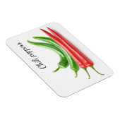 Rode en groene chilipepers magneet (Rechterzijde)