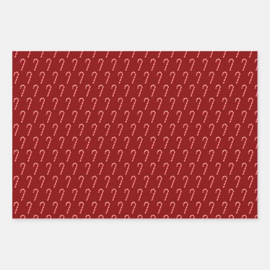 Rode en groene Christmas Candy Cane Patroon Inpakpapier Vel (Voorkant)
