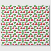 Rode en Groene Cirkel Gepersonaliseerde Naam Cadeaupapier (Vlak)