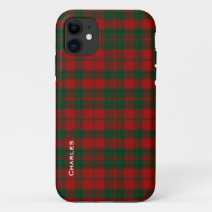 Rode en Groene Clan Drummond Tartan Plaid Custom iPhone 11 Hoesje