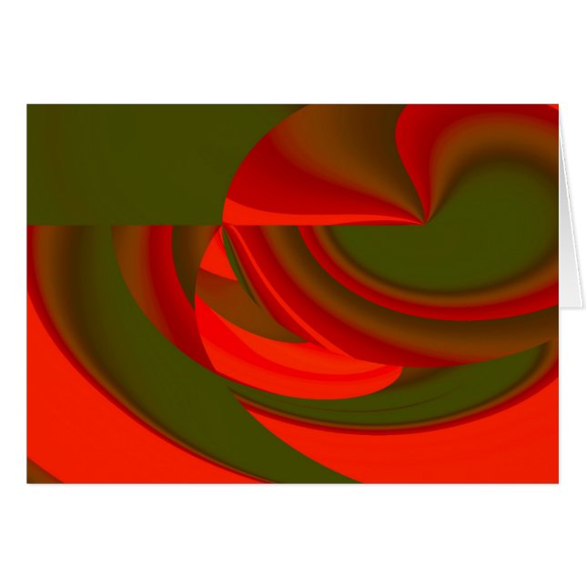 Rode en groene Cubist Abstract (Voorkant Horizontaal)