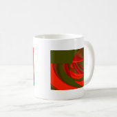 Rode en groene Cubist Abstract Koffiemok (Voorkant rechts)