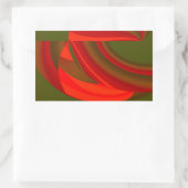 Rode en groene Cubist Abstract Rechthoekige Sticker (Tas)
