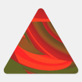 Rode en groene Cubist Abstract Sticker (Voorkant)