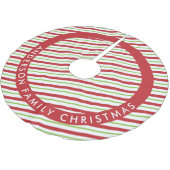 Rode en groene diagonale vakantiestrepen kerstboom rok (Gekanteld)