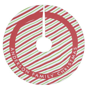 Rode en groene diagonale vakantiestrepen kerstboom rok