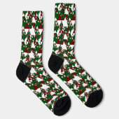 Rode en groene driehoeken 2 sockets sokken (Rechts)