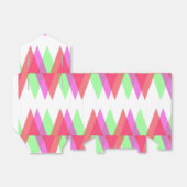 Rode en groene driehoeken bedankdoosjes (Uitgevouwen)