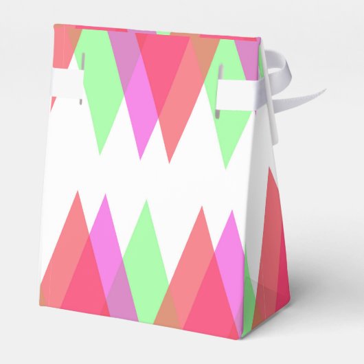 Rode en groene driehoeken bedankdoosjes (Achterkant)