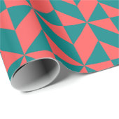Rode en groene driehoeken cadeaupapier (Rol Hoek)