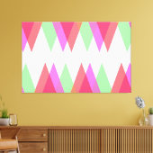 Rode en groene driehoeken canvas afdruk (Insitu (Woonkamer))