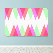 Rode en groene driehoeken canvas afdruk (Insitu (Houten vloer))